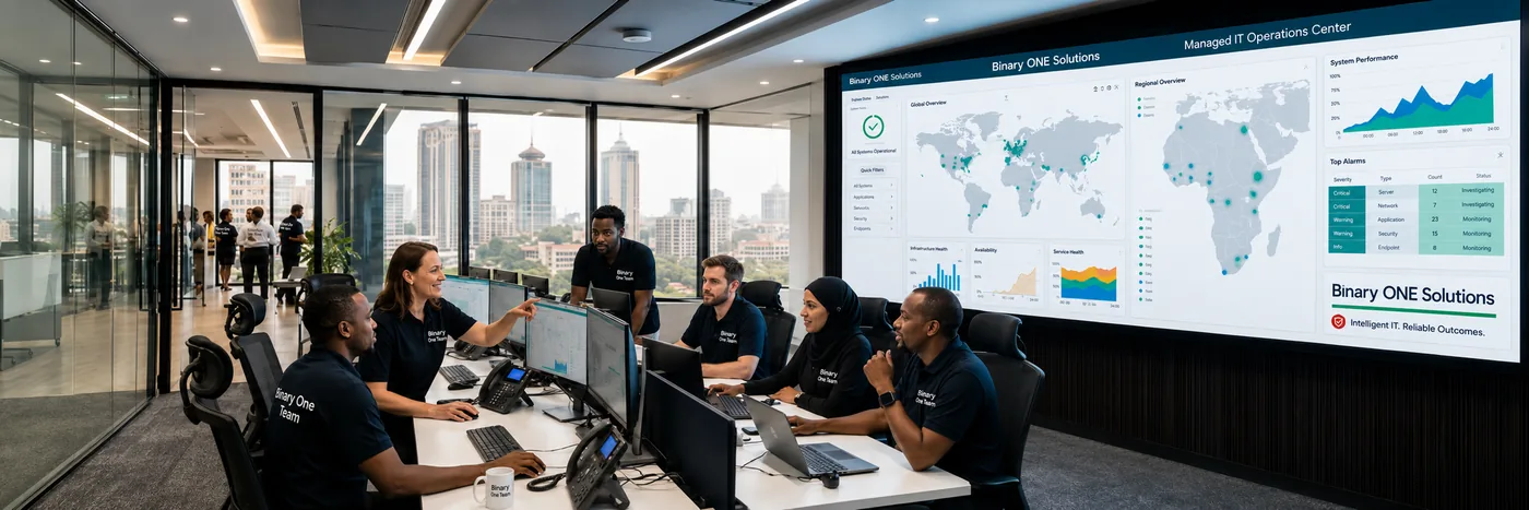 Binary One team at work